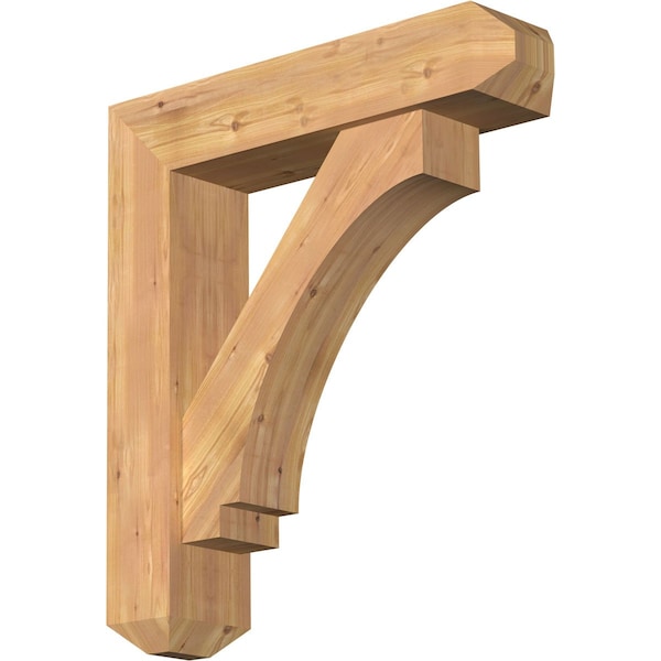 Ekena Millwork Imperial Craftsman Smooth Bracket w/ Offset Brace, Western Red Cedar, 7 1/2"W x 32"D x 36"H BKT0806X32X36IMP04SWR - main